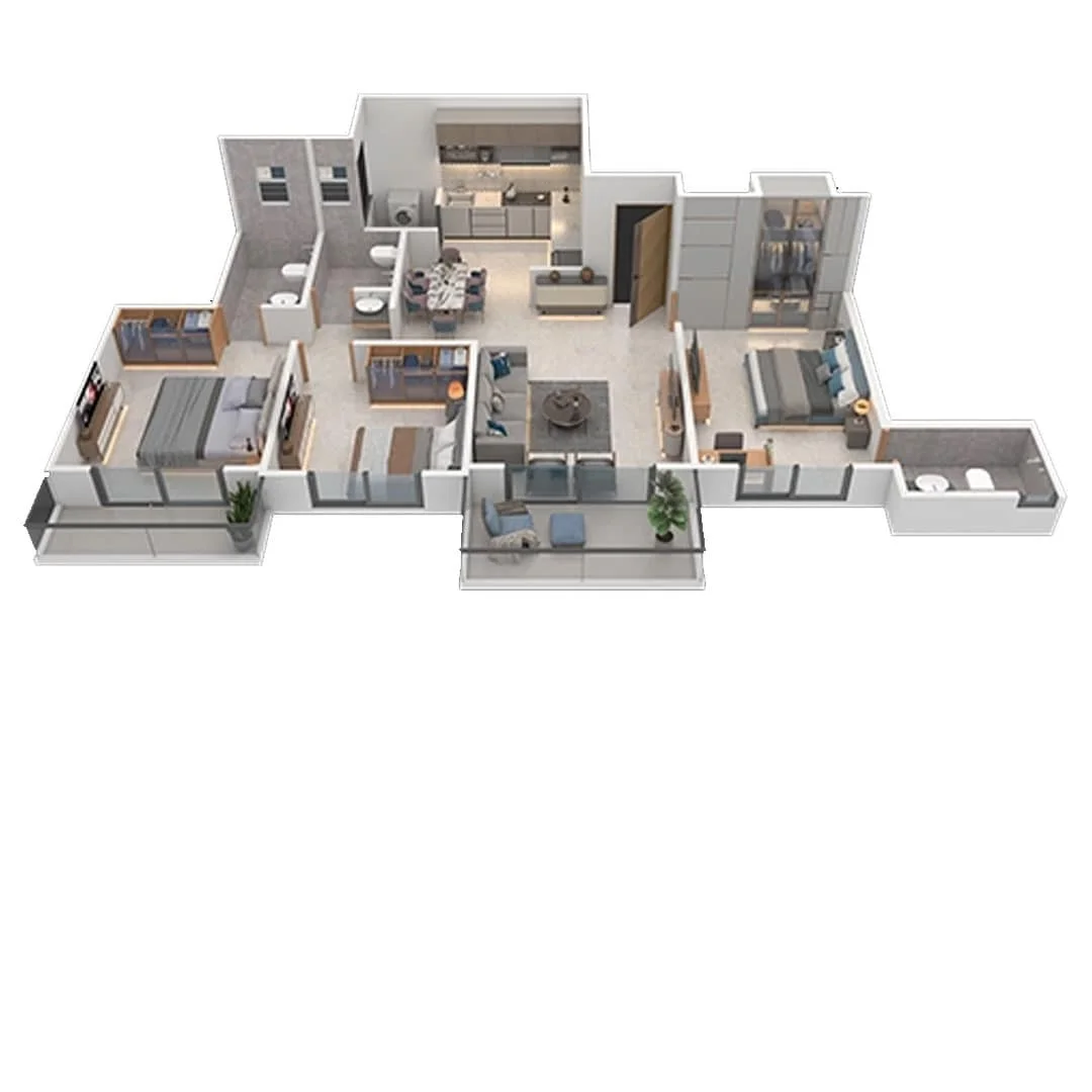 Evernest Empressa Punawale 3BHK Floorplan